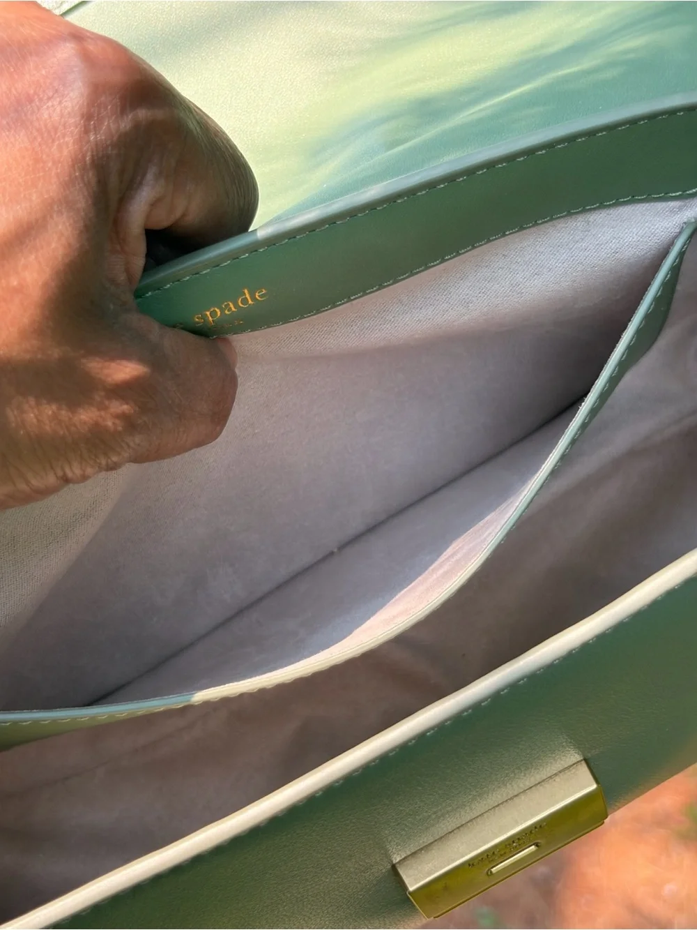 Kate Spade New York Sage Green Leather Shoulder Bag ♠️